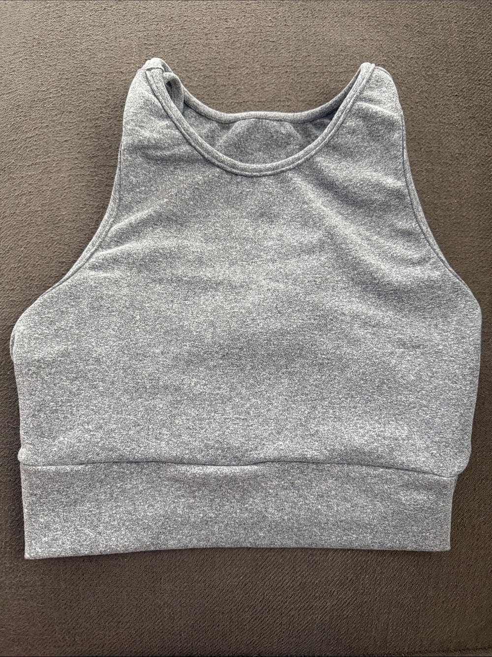 Booty by Brabants sm Gray Heather High Neck Sports Bra Top